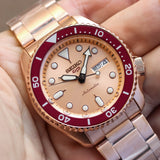Buy Shop Seiko 5 Sports 55th Anniversary Limited Edition Rose Gold Dial Rose Gold Steel Strap Watch for Men - SRPK08K1 USA Online