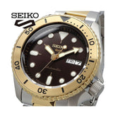 Buy Shop Seiko 5 Sports Automatic Brown Dial Two Tone Steel Strap Watch For Men - SRPK24 USA Online