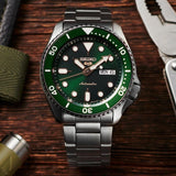 Buy Shop Seiko 5 Sports Automatic Analog Green Dial Silver Steel Strap Watch For Men - SRPD63K1 USA Online