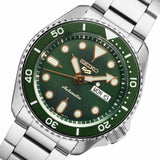 Buy Shop Seiko 5 Sports Automatic Analog Green Dial Silver Steel Strap Watch For Men - SRPD63K1 USA Online