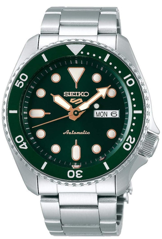 Buy Shop Seiko 5 Sports Automatic Analog Green Dial Silver Steel Strap Watch For Men - SRPD63K1 USA Online