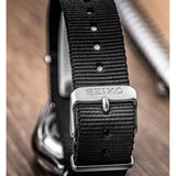 Buy Shop Seiko 5 Sports Automatic Black Dial Black Nylon Strap Watch for Men - SRPE67K1 USA Online