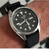 Buy Shop Seiko 5 Sports Automatic Black Dial Black Nylon Strap Watch for Men - SRPE67K1 USA Online