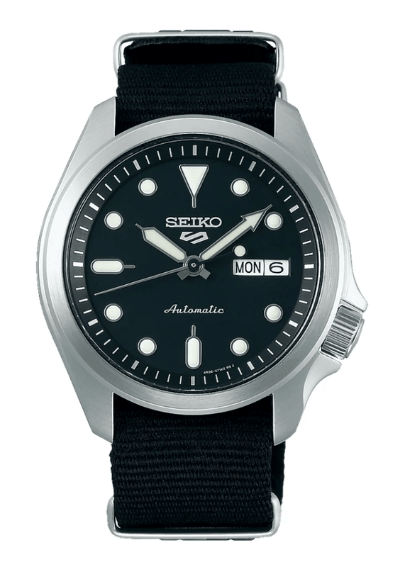 Buy Shop Seiko 5 Sports Automatic Black Dial Black Nylon Strap Watch for Men - SRPE67K1 USA Online