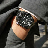 Buy Shop Seiko 5 Sports Automatic Black Dial Black Steel Strap Watch For Men - SRPD65K1 USA Online