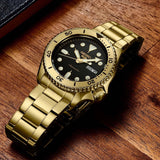 Buy Shop Seiko 5 Sports Automatic Black Dial Gold Steel Strap Watch For Men - SRPK18 USA Online