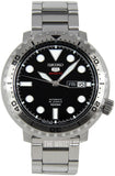 Buy Shop Seiko 5 Sports Automatic Black Dial Silver Steel Strap Watch for Men - SRPC61J1 USA Online