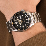 Buy Shop Seiko 5 Sports Automatic Black Dial Silver Steel Strap Watch For Men - SRPD57K1 USA Online