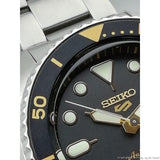 Buy Shop Seiko 5 Sports Automatic Black Dial Silver Steel Strap Watch For Men - SRPD57K1 USA Online