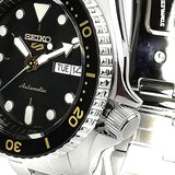 Buy Shop Seiko 5 Sports Automatic Black Dial Silver Steel Strap Watch For Men - SRPD57K1 USA Online