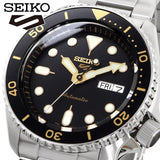 Buy Shop Seiko 5 Sports Automatic Black Dial Silver Steel Strap Watch For Men - SRPD57K1 USA Online