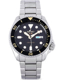Buy Shop Seiko 5 Sports Automatic Black Dial Silver Steel Strap Watch For Men - SRPD57K1 USA Online