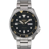 Buy Shop Seiko 5 Sports Automatic Black Dial Silver Steel Strap Watch For Men - SRPD57K1 USA Online