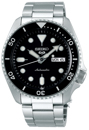 Buy Shop Seiko 5 Sports Automatic Black Dial Silver Steel Strap Watch For Men - SRPD57K1 USA Online