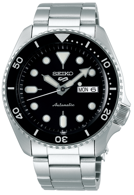 Buy Shop Seiko 5 Sports Automatic Black Dial Silver Steel Strap Watch For Men - SRPD57K1 USA Online