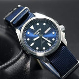 Buy Shop Seiko 5 Sports Automatic Blue Dial Blue Nylon Strap Watch for Men - SRPE63K1 USA Online
