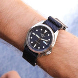 Buy Shop Seiko 5 Sports Automatic Blue Dial Blue Nylon Strap Watch for Men - SRPE63K1 USA Online