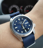 Buy Shop Seiko 5 Sports Automatic Blue Dial Blue Nylon Strap Watch for Men - SRPE63K1 USA Online