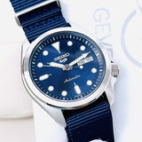 Buy Shop Seiko 5 Sports Automatic Blue Dial Blue Nylon Strap Watch for Men - SRPE63K1 USA Online