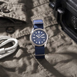 Buy Shop Seiko 5 Sports Automatic Blue Dial Blue Nylon Strap Watch for Men - SRPE63K1 USA Online