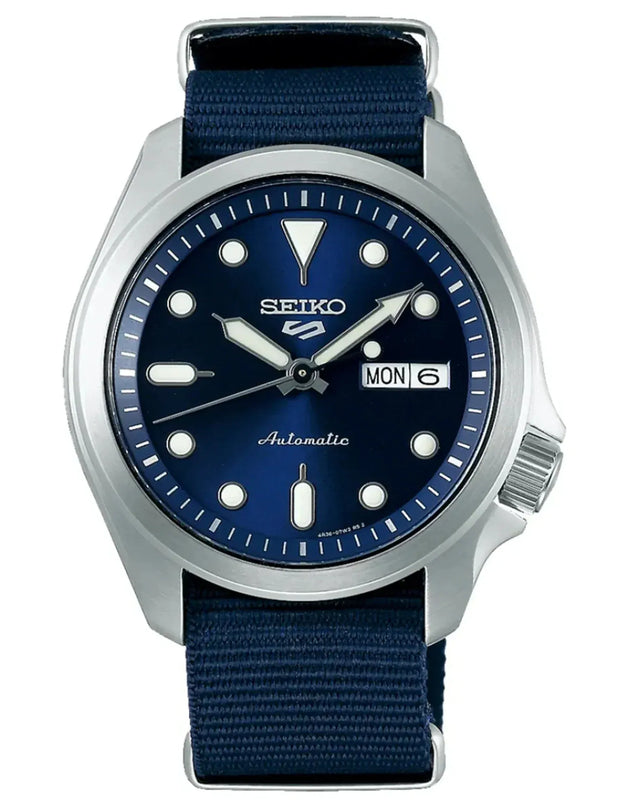 Buy Shop Seiko 5 Sports Automatic Blue Dial Blue Nylon Strap Watch for Men - SRPE63K1 USA Online