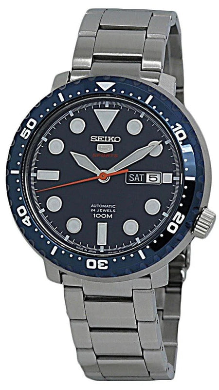 Buy Shop Seiko 5 Sports Automatic Blue Dial Silver Steel Strap Watch for Men - SRPC63J1 USA Online