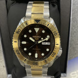Buy Shop Seiko 5 Sports Automatic Brown Dial Two Tone Steel Strap Watch For Men - SRPK24 USA Online