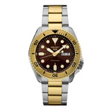 Buy Shop Seiko 5 Sports Automatic Brown Dial Two Tone Steel Strap Watch For Men - SRPK24 USA Online
