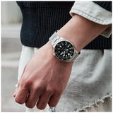 Buy Shop Seiko 5 Sports Automatic Day Date Black Dial Silver Steel Strap Watch for Men - SRPD55K1 USA Online