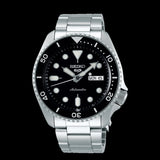 Buy Shop Seiko 5 Sports Automatic Day Date Black Dial Silver Steel Strap Watch for Men - SRPD55K1 USA Online