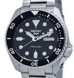Buy Shop Seiko 5 Sports Automatic Day Date Black Dial Silver Steel Strap Watch for Men - SRPD55K1 USA Online