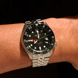 Buy Shop Seiko 5 Sports Automatic GMT Black Dial Silver Steel Strap Watch For Men - SSK001K1 USA Online
