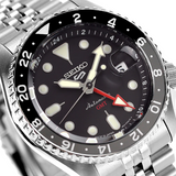 Buy Shop Seiko 5 Sports Automatic GMT Black Dial Silver Steel Strap Watch For Men - SSK001K1 USA Online