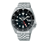 Buy Shop Seiko 5 Sports Automatic GMT Black Dial Silver Steel Strap Watch For Men - SSK001K1 USA Online