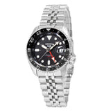 Buy Shop Seiko 5 Sports Automatic GMT Black Dial Silver Steel Strap Watch For Men - SSK001K1 USA Online