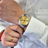 Buy Shop Seiko 5 Sports Automatic Gold Dial Silver Steel Strap Watch for Men - SRPL59K1 USA Online