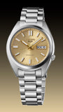 Buy Shop Seiko 5 Sports Automatic Gold Dial Silver Steel Strap Watch for Men - SRPL59K1 USA Online