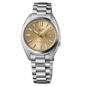 Buy Shop Seiko 5 Sports Automatic Gold Dial Silver Steel Strap Watch for Men - SRPL59K1 USA Online