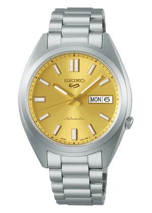 Buy Shop Seiko 5 Sports Automatic Gold Dial Silver Steel Strap Watch for Men - SRPL59K1 USA Online