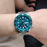 Buy Shop Seiko 5 Sports Automatic Green Dial Silver Steel Strap Watch For Men - SRPD61K1 USA Online