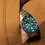 Buy Shop Seiko 5 Sports Automatic Green Dial Silver Steel Strap Watch For Men - SRPD61K1 USA Online