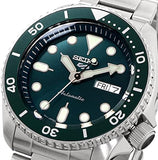 Buy Shop Seiko 5 Sports Automatic Green Dial Silver Steel Strap Watch For Men - SRPD61K1 USA Online