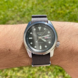 Buy Shop Seiko 5 Sports Automatic Grey Dial Grey Nylon Strap Watch for Men - SRPE61K1 USA Online