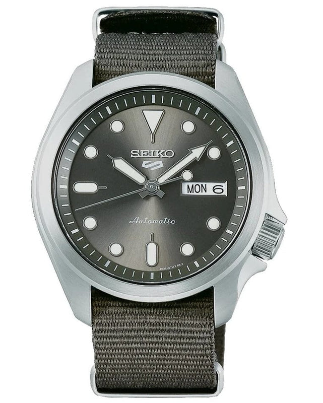 Buy Shop Seiko 5 Sports Automatic Grey Dial Grey Nylon Strap Watch for Men - SRPE61K1 USA Online