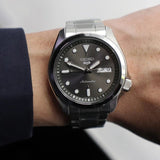 Buy Shop Seiko 5 Sports Automatic Grey Dial Silver Steel Strap Watch for Men - SRPE51K1 USA Online