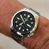 Buy Shop Seiko 5 Sports Automatic Grey Dial Silver Steel Strap Watch for Men - SRPE51K1 USA Online
