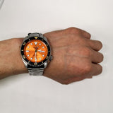 Buy Shop Seiko 5 Sports Automatic Orange Dial Silver Steel Strap Watch For Men - SRPD59K1 USA Online