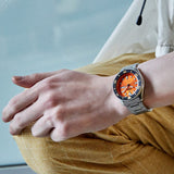 Buy Shop Seiko 5 Sports Automatic Orange Dial Silver Steel Strap Watch For Men - SRPD59K1 USA Online