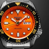 Buy Shop Seiko 5 Sports Automatic Orange Dial Silver Steel Strap Watch For Men - SRPD59K1 USA Online