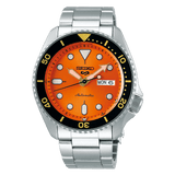 Buy Shop Seiko 5 Sports Automatic Orange Dial Silver Steel Strap Watch For Men - SRPD59K1 USA Online
